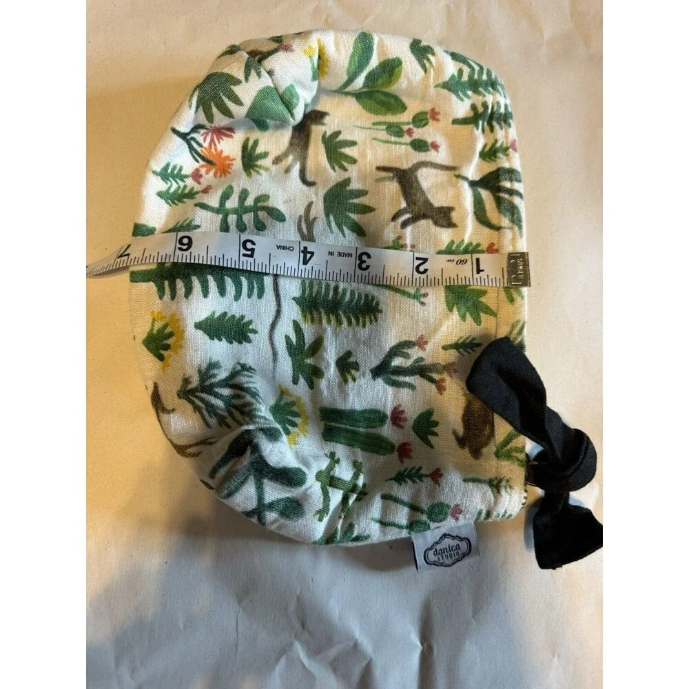Danica Studios 100% Linen & Cotton Secret Garden Small Zippered Cosmetic Bag